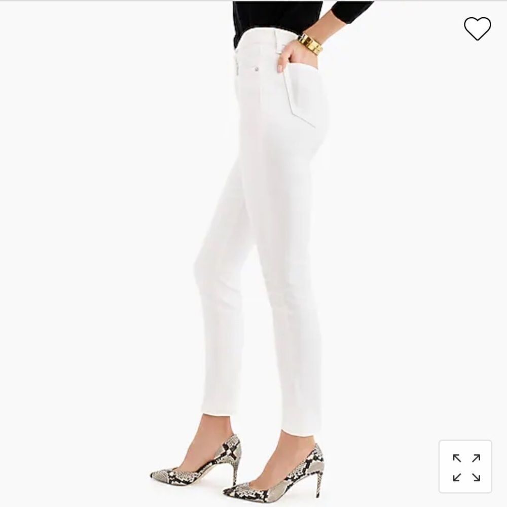 J. Crew Petite 9" high-rise toothpick jean in white Item E2268* - Picture 3 of 8